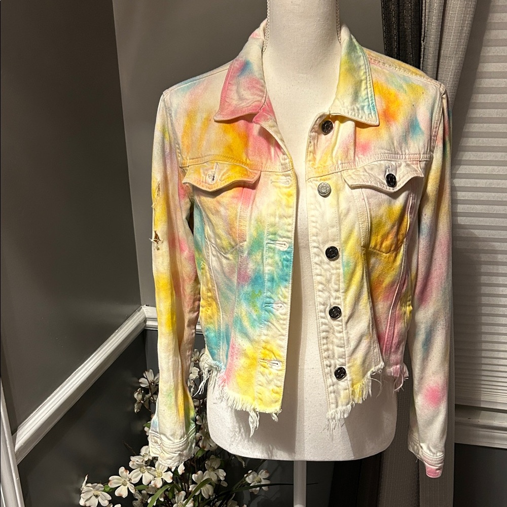 Vibrant Multicolor Denim Jacket